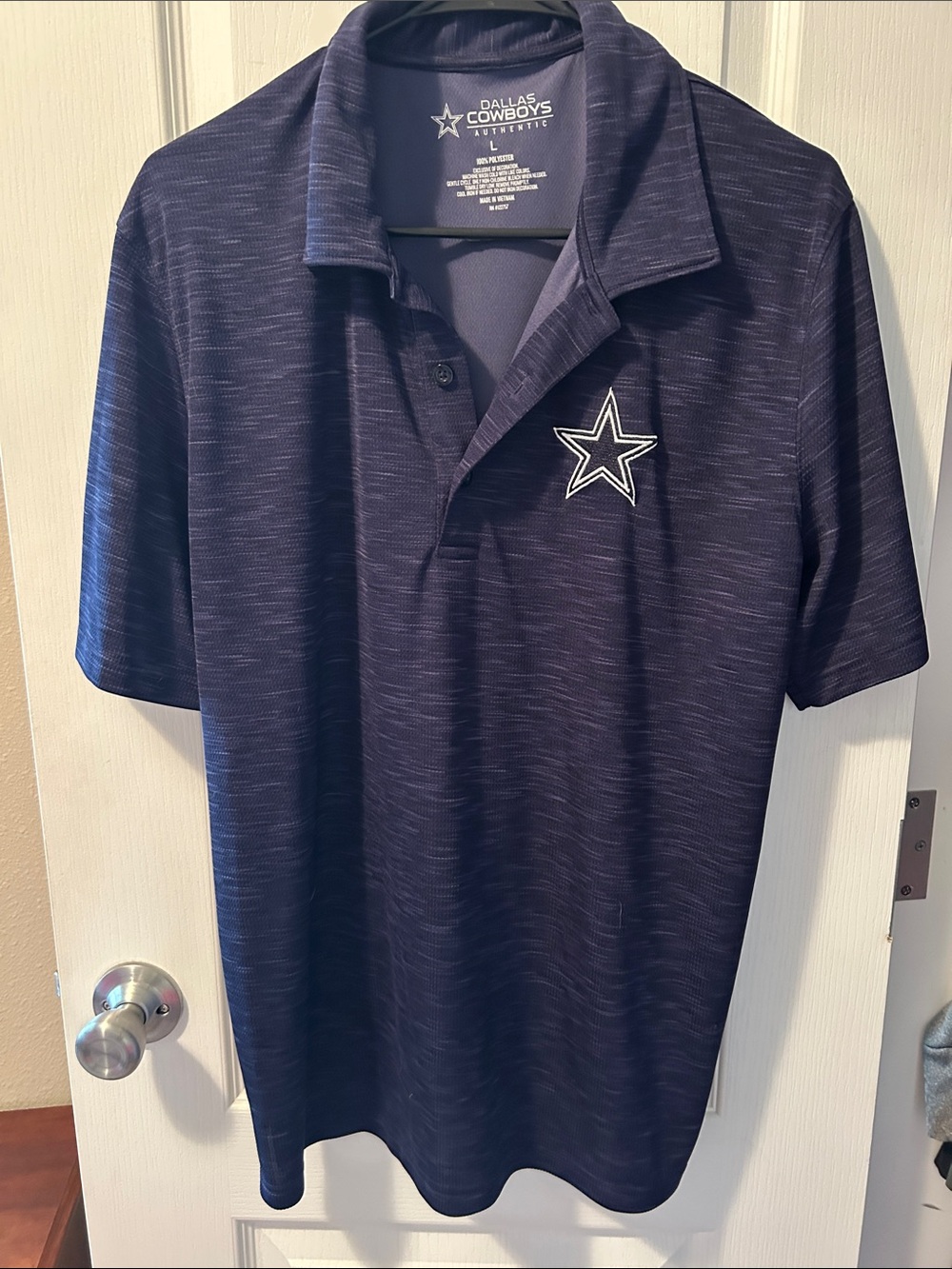 NFL Navy Performance Polo Shirt - Men's Dallas Cowboys